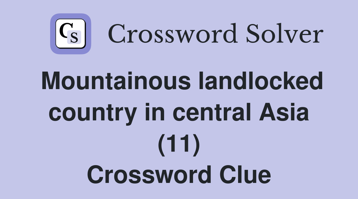 landlocked central african country crossword clue 6 letters